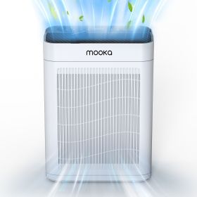MOOKA TM06 White Air Purifiers for Home Large Room Pets Up to 2200 Sq Ft, H13 True HEPA Air Purifier Cleaner, Fragrance