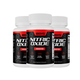 BSYS Nitric Oxide Support  Promotes Healthy Blood Flow  Vascular Relaxation  Muscle Oxygen & Nutrient Delivery  Fatigue Resistance  WorkoutPerfor (Option: Three bottles)