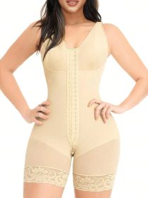 Fajas Colombianas Shapewear for Women Tummy Control Post Surgery Full Body Shaper Butt Lifter with Zipper Crotch,corset tops for women (Color: White, size: M)