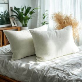 2 French Linen Pillowcases, Breathable and Cooling Pillow Cases with Envelope Closure (specifications: 20x30...)