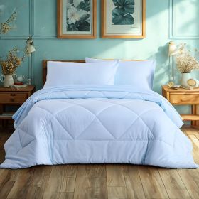 Microfiber Comforter Set with Sheets Pillowcases Comforter, Soft All-Season Bedding Set, Aqua (specifications: King)