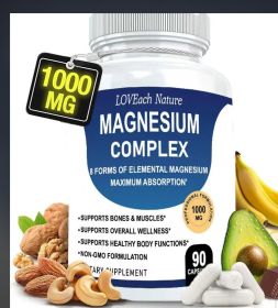Magnesium Complex Supplement With Multiple Elemental Magnesium 90 Capsules (Option: 90Capsules)