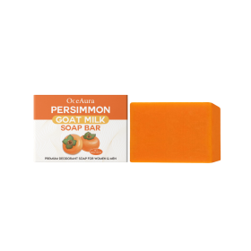 OceAura Persimmon Goat Milk Body Soap Moisturizing, Moisturizing, Gentle Cleansing, Fragrant, Softening, Skin Care Soap (Option: 3PCS)